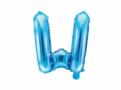 Ballon lettre W- Bleu