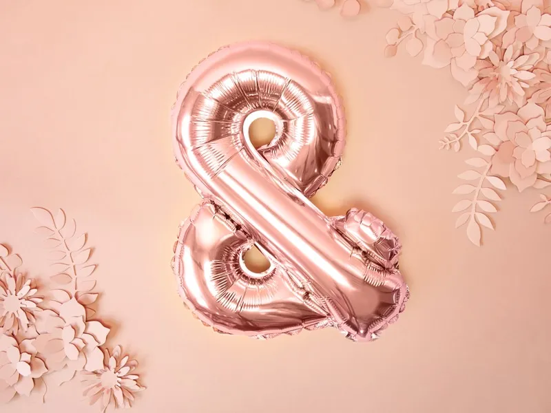 Ballon Symbole « & » – Rose Gold